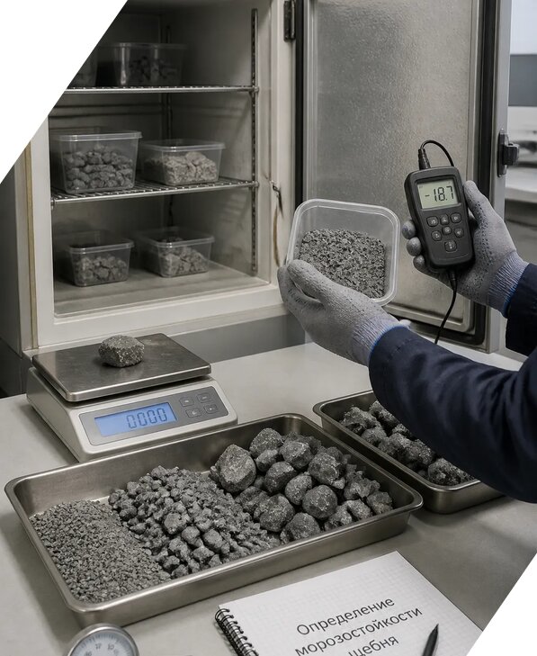 Определение морозостойкости щебня в Заинске от 3559 р. | ЭкспертизаРоссия